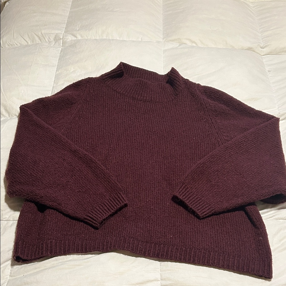 Old Navy Women's Deep Maroon Turtleneck Sweater